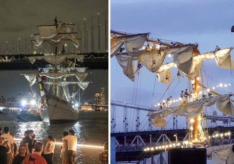 Dos muertos y 20 heridos al chocar un buque escuela mexicano contra el puente de Brooklyn